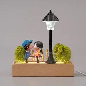 [아침향기]스칸디아모스 USB 조명 피규어 테라리움 DIY 세트 가든 커플 무드등