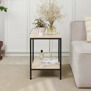 스타빌 협탁 2단 우드 철제 침대옆테이블 미니 사이드 테이블