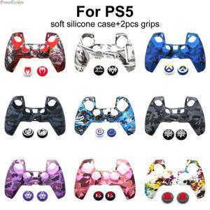[호환품] 실리콘 젤 고무 커버 케이스 플레이스테이션 5 PS5 컨트롤러 보호 스킨 소니호환 게임패드 미끄럼