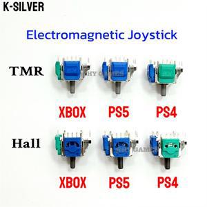 [호환품]25개 K-실버 TMR 전자기 조이스틱 PS4 PS5 게임패드용 3D 아날로그 홀 이펙트 엄지 스틱 XBOX 컨트
