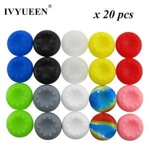 [호환품]PlayStation 5 4 PS5 PS4 컨트롤러 용 20피스 아날로그 엄지 스틱 그립 커버 XBox One 시리즈 Elit