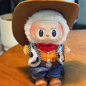 15/17cm 라부부 인형 토이 스토리 옷 만화 스타일 버즈 라이트이어와 우디 의상 세트 라부부 펜던트 의류 액세서리