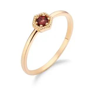 [디일공이]18K 블리스 스톤 1월 가넷 반지