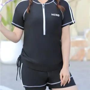 휴가철 여성 빅사이즈 반팔 반바지 수영복 세트 워터레깅스 봄티셔츠