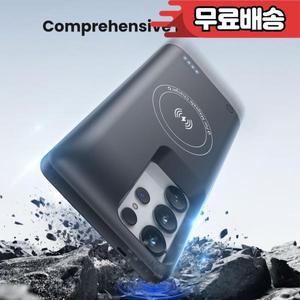 삼성 S25 울트라/S24/S23/S22 플러스용 10000mAh 마그네틱 파워 뱅크 - 슬 무선 충전기 PD 고속 및 안전한
