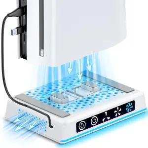 PS 5용 냉각 스테이션 /Slim /Pro 디지털 및 디스크 3단 팬이 있는 5 스탠드 간편한 충전을 위한 2-in-1