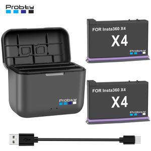 카메라악세사리 휴대용 고속 충전 케이스 Insta360 X4 충전기 포함 ONE X 4 액세서리 2600mAh