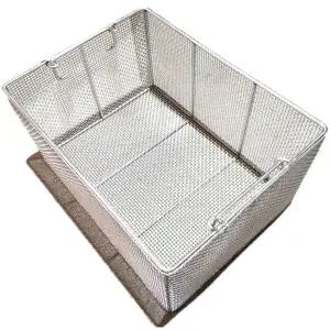 대형 스텐 채망 사각 건지기 30x20x15cm 소쿠리 급식 업소용 4mm 채반