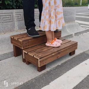 나무 창고 원목발판 계단 나무계단 목재 1단 야외 간이 방부목 원목