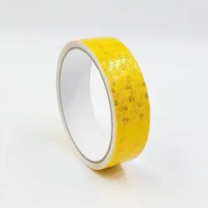 노란색 반사 테이프 3미터 (폭 2.5cm) 야광테이프 형광띠 고휘도반사테이프