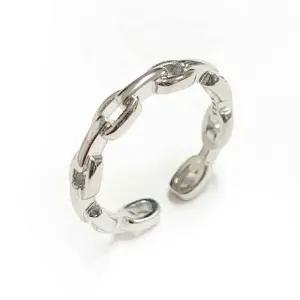 링크체인반지 실버문 전체실버 체인디자인 실버문체인반지 (WFJ7P2X)