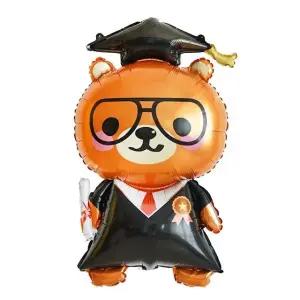 졸업은박풍선 졸업파티 장식 대형졸업풍선 안경은박 (WFJ7CNS)