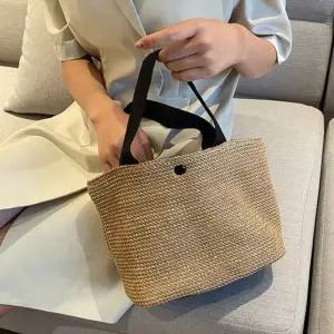 여성 미니백 라탄 밀짚 디자인 캐주얼 핸드백 쇼퍼백 (WFJSP5U)