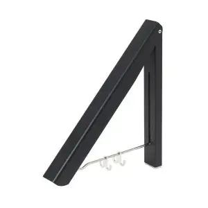 [하프클럽/]공간활용 접이식 벽걸이 행거 폴딩 벽옷걸이 블랙