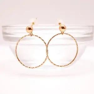 [오팔하우스] 14k 컷팅 서클 볼 귀걸이 OPPE0015