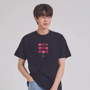 키밍 발렌타인 데이 하트 그래픽 캐쥬얼 반팔티 W7F2D44