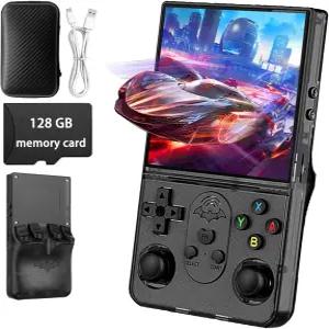 S600 빈티지 휴대용 게임 콘솔 4인치 720p IPS 화면 128GB 18000개 이상의 사전 설치 3500mAh 배터리로