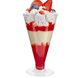 바닥컵 요거트 파르페 100개 디저트 01검정색 일회용 컵 카페 투명 푸딩 대용