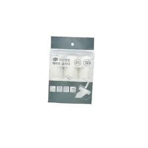 머리카락 bns 사선 컷팅 테이프클리너 돌돌이 리필 3개입 롤테이프/의류/먼지/머리카락/털 16cm