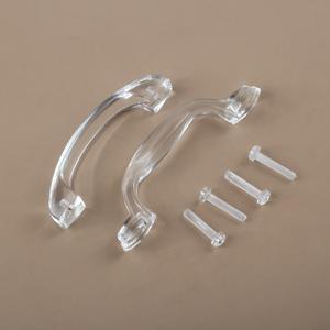 4pcs 명확한 투명 아크릴 손잡이 W/나사 보석 나무 상자 와인 케이스 서랍 수납장 서랍 64mm 구멍 간격용