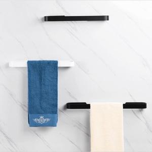 라포식 화이트 욕실 수건걸이 벽걸이형 수건봉 알루미늄 블랙 홀더 레일
