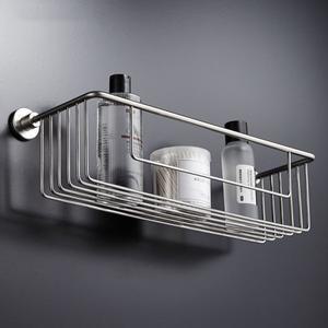 라포식 304SUS 무광 니켈 욕실 보관 거치대 벽걸이 샤워 선반 샴푸 액세서리 40cm