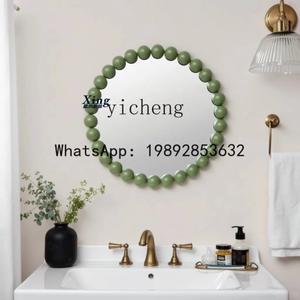 라포식 프랑스 복고풍 욕실 거울 벽걸이형 원형 중세 화장 미국 침실