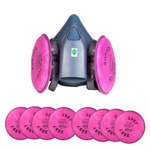 7502 먼지 가스 방진 마스크 페인팅 스프레이용 반면형 유기 증기 화학 필터 작업 안전