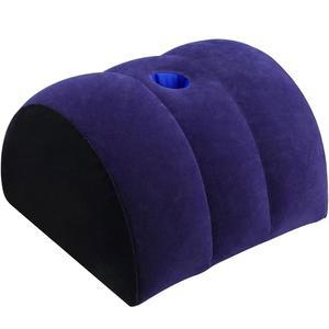 클로버 휴대용 풍선 웨지 베개 - 다리 높이, 무릎 및 허리 지지대, 캠핑, 자동차, 홈 & 호텔을 위한 조절 가능한 견고함(블루)을 초경량 여행용 쿠션