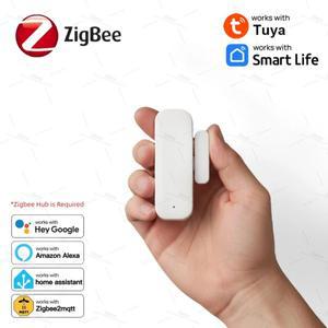 Tuya Zigbee 도어 윈도우 센서 알람 감지기 도난 방지 자기 접촉 개폐 알렉사 구글 스마트 라이프 홈 보안