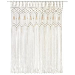 음코노 마크라메 커튼 대형 보호 직조 벽걸이 창문 수제 보헤미안 장식 출입구 옷장 결혼식 배경 아치 침실 거실 아파트, 폭 42인치 x 62.9인치 길이