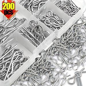 R형 스프링 코터 핀 금속 스틸 내마모성 녹 방지 M1 M1.2 M2 M2.5 웨이브 모양 클립 클램프 헤어 트랙터