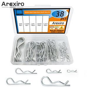 트레일러 핀 클립/핸드트럭 핀에 적합한 38개의 행잉 클립 R 고정 트랙터 코터 스프링 키트