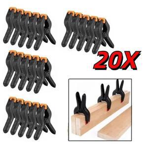 20/5피스 2 인치 플라스틱 조정 가능 목공 클램프 목재 작업 도구 스프링 클립 Outillage Menuiserie