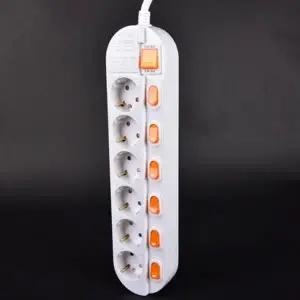 [하프클럽/]6구 멀티탭 전선 콘센트 국산 접지 개별 스위치