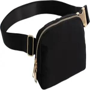 포르자로켓 플러스 사이즈 패니 팩 XL 익스텐디드 스트랩 70인치 골드 하드웨어 여성 크로스바디 벨트 백