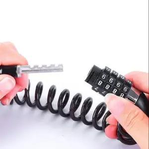 바이크 헬맷 킥보드 스프링 와이어 번호키 WE6B824