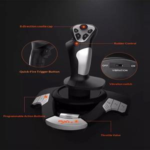 PXN F16  비행 조종 스틱 조이스틱 마이크로 대회 교육호환  특수 게임 항공기 컨트롤러 PC 선물용