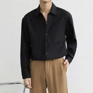 기본 포켓 와이셔츠 남자 링클프리 세미 오버핏 3컬러 (WFK9YR0)