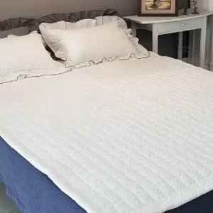 퀸사이즈침대패드 냉감이불세트 모텔 퀸사이즈 고정밴드 여름침대패드 Q (WFK9YUA)