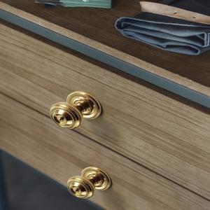 케이시반 레트로 아메리칸 황동 솔리드 핸들 유럽풍 라이트  모던 옷장 서랍 수납장 서랍 싱글홀 순동