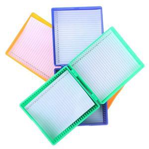 25Pcs 슬라이드 현미경 상자 준비된 대 한 4 색 플라스틱 유리 홀더