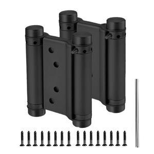 2개 3인치 이중 작동 스프링 도어 경첩 스테인레스 스틸 자동 닫힘 양방향 스날개  장력 헤비 듀티