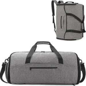 여행용 NPBAG 컨버터블 의류 더플백 - 가방 남성 여성 정장 어깨끈 접이식 여행 더플 백팩 3in1 (직조