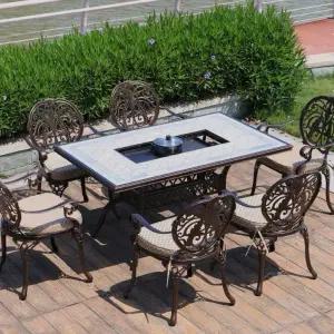 레트로 테이블 주물 6인용 마당 알루미늄 4인용 식탁