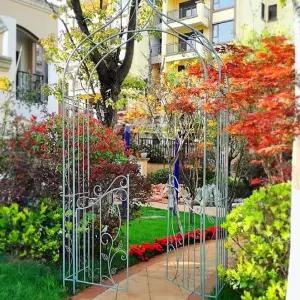 장미 터널 아치 정원 웨딩 조경 스탠드 울타리 넝쿨