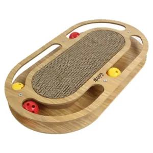 고양이 장난감 스크래쳐 1P 우드트랙 사냥 딸랑방울