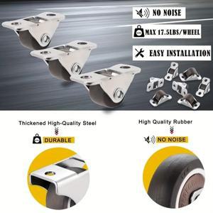 가전제품 가구 DIY 보관함 상자호환  12개 0.5인치 로우 프로파일 풋 휠 단일 방향 캐스터