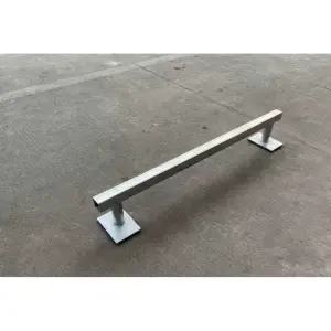 스케이트보드 지지대 묘기 기둥 폴대 1.2m 은색 미니 원형