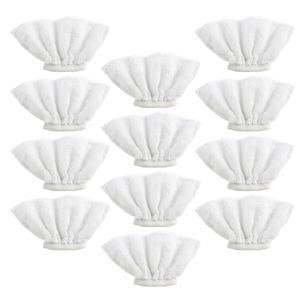 12팩 휴대용 스팀 클리너 패드 교체용 비셀 샷, 듀프레이, 컴포데이, 퍼스팀, 바그너, 테크, 맥컬록 패브릭 부착물, 범용 세척 가능 걸레